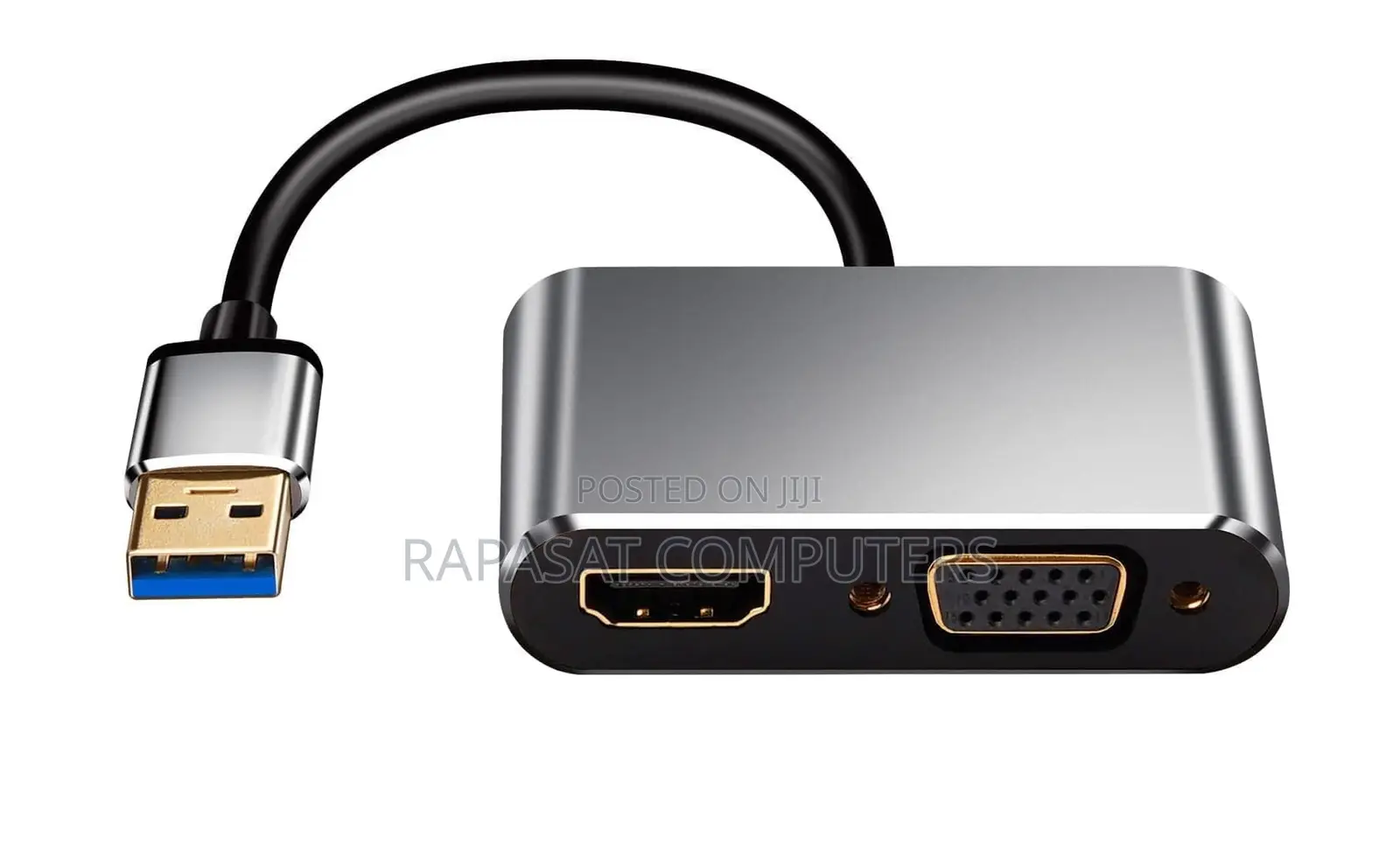 Usb 3.0 Male to Hdmi+Vga Female Adapter