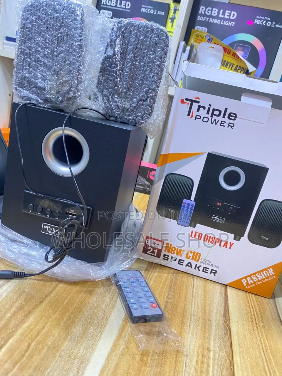 Triple Power New C10 Wood Multimedia Speaker