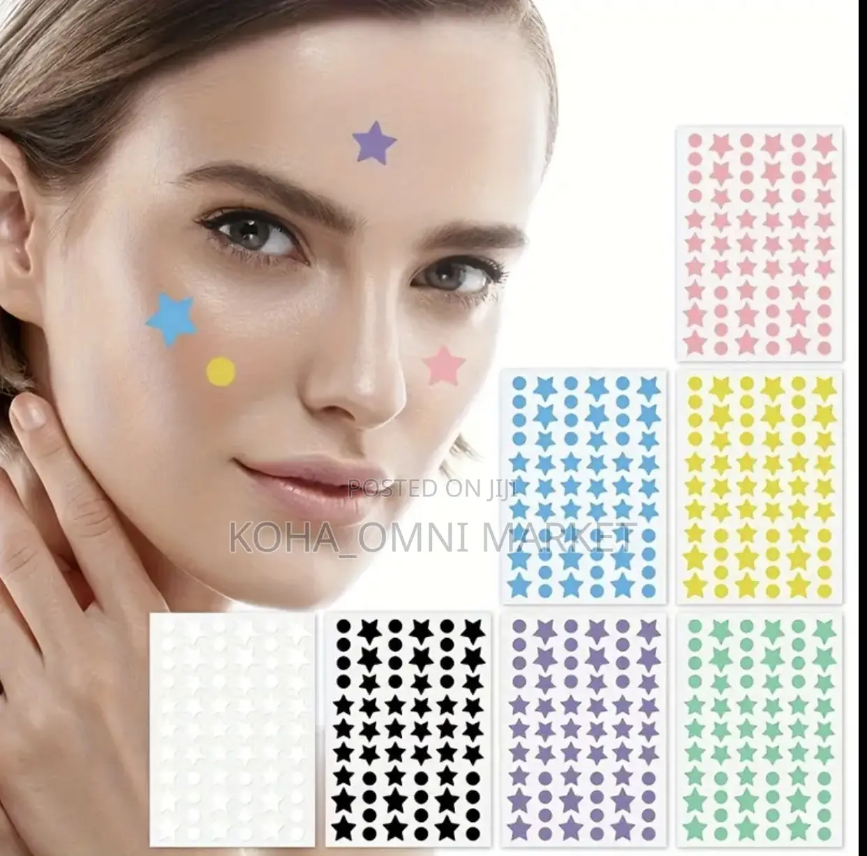 5pcs Hydrocolloid Pimple Patches (Coloured Stars)