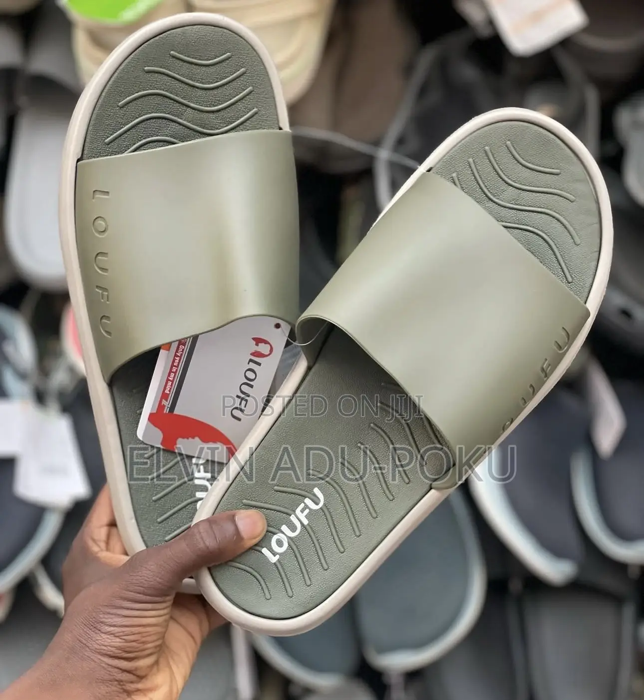 Luofu Olive Green Slides