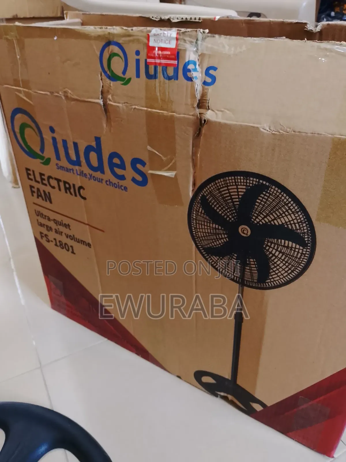 18" Energy Saving Ultra Quiet Electric Standing Fan