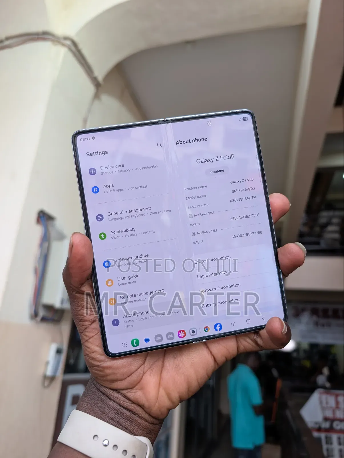 New Samsung Galaxy Z Fold 5 256 GB Blue