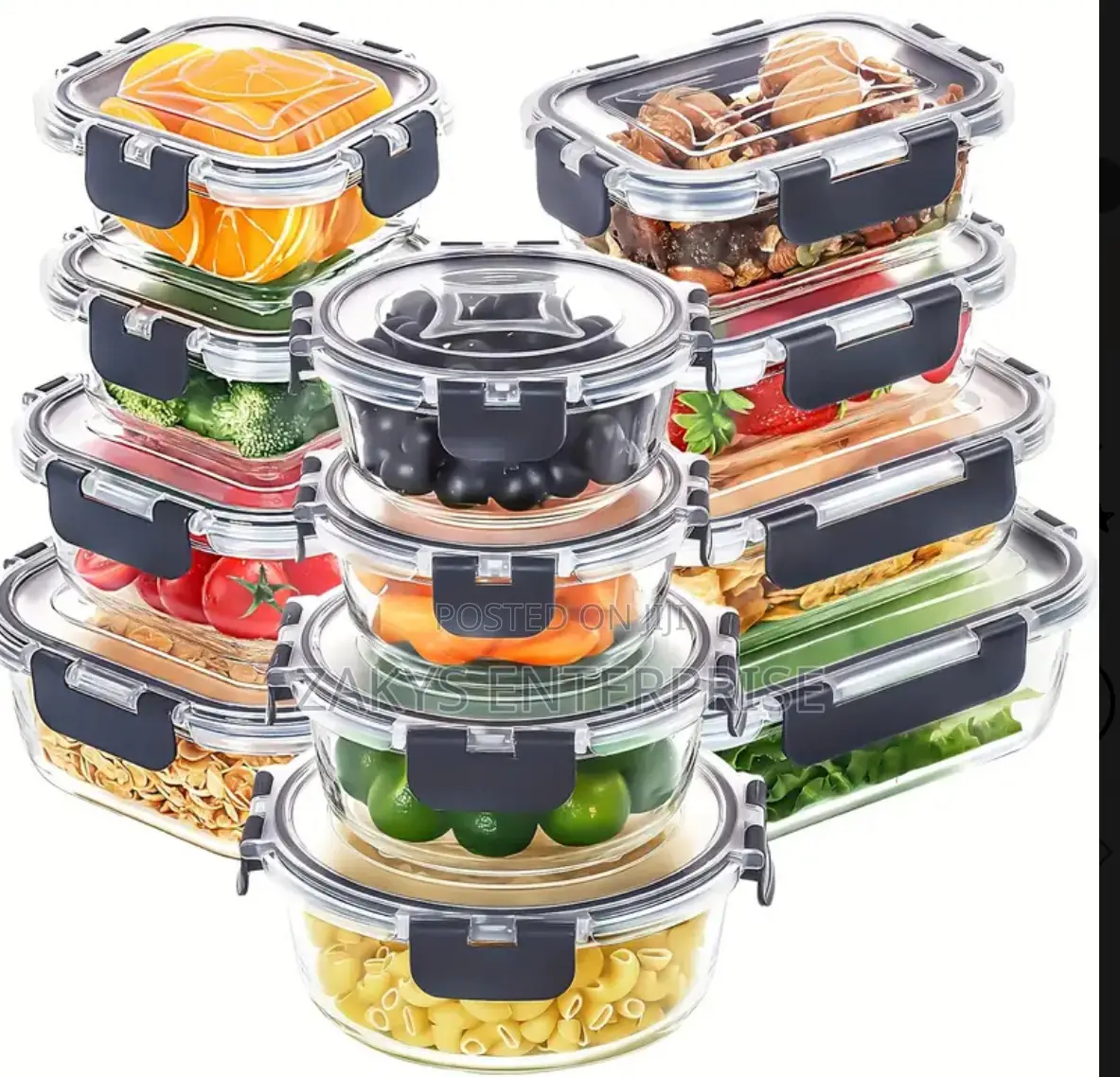24pcs Glass Storage Air Tight Bowls