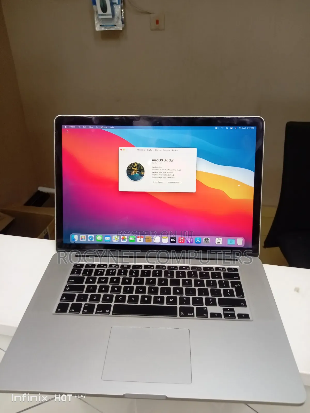 Laptop Apple MacBook Pro 2014 8GB Intel Core i7 SSD 256GB