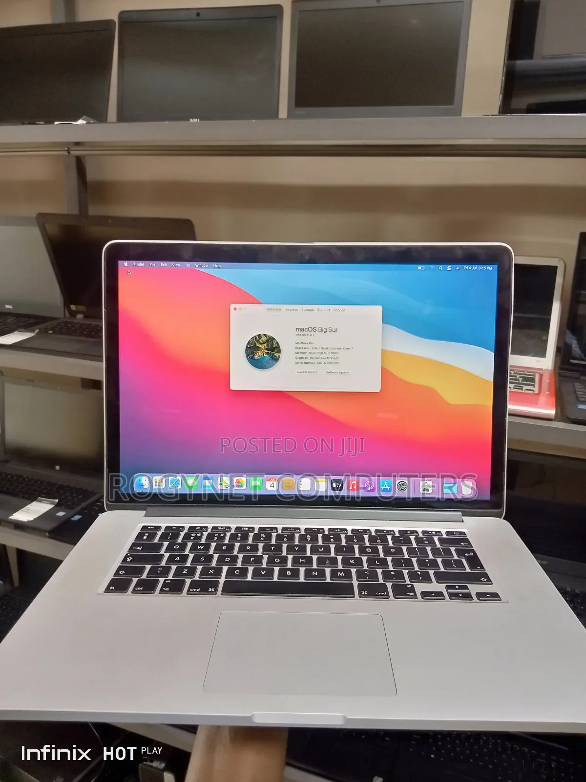 Laptop Apple MacBook Pro 2014 8GB Intel Core i7 SSD 256GB