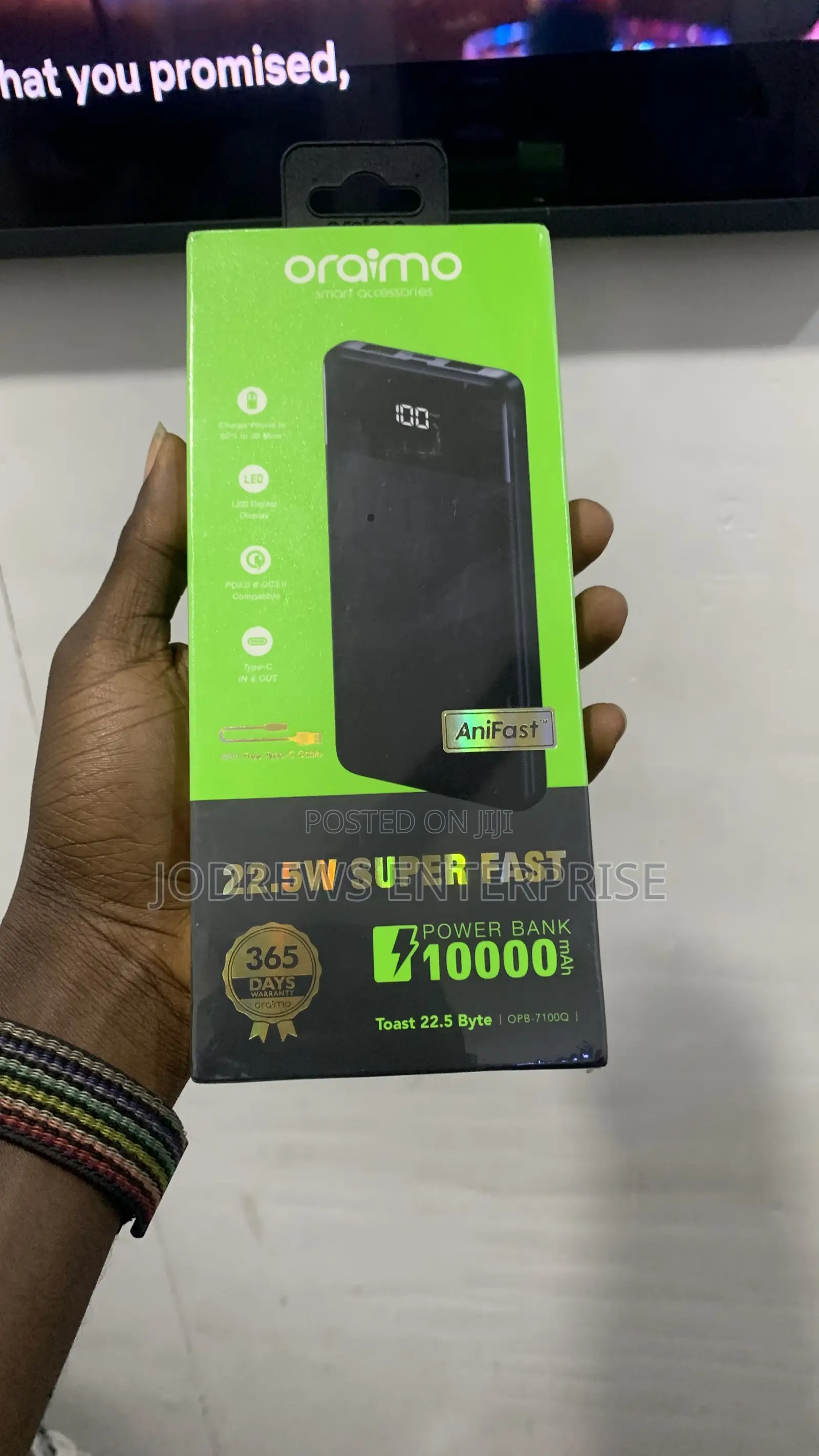 Oraimo Toast 22.5 Byte 10000mah 22.5w Power Bank