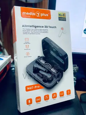 Media 7 Plus Deep Bass Wireless Earbuds (Md7-Pro)