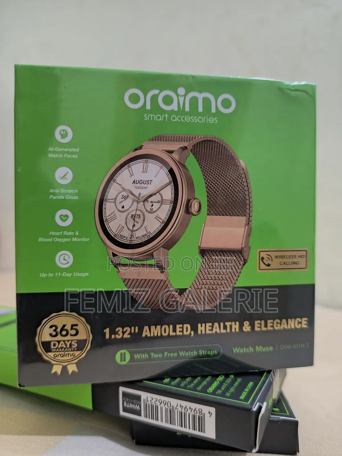 Oraimo Watch Muse 1.32” Amoled Ip68 Smart Watch