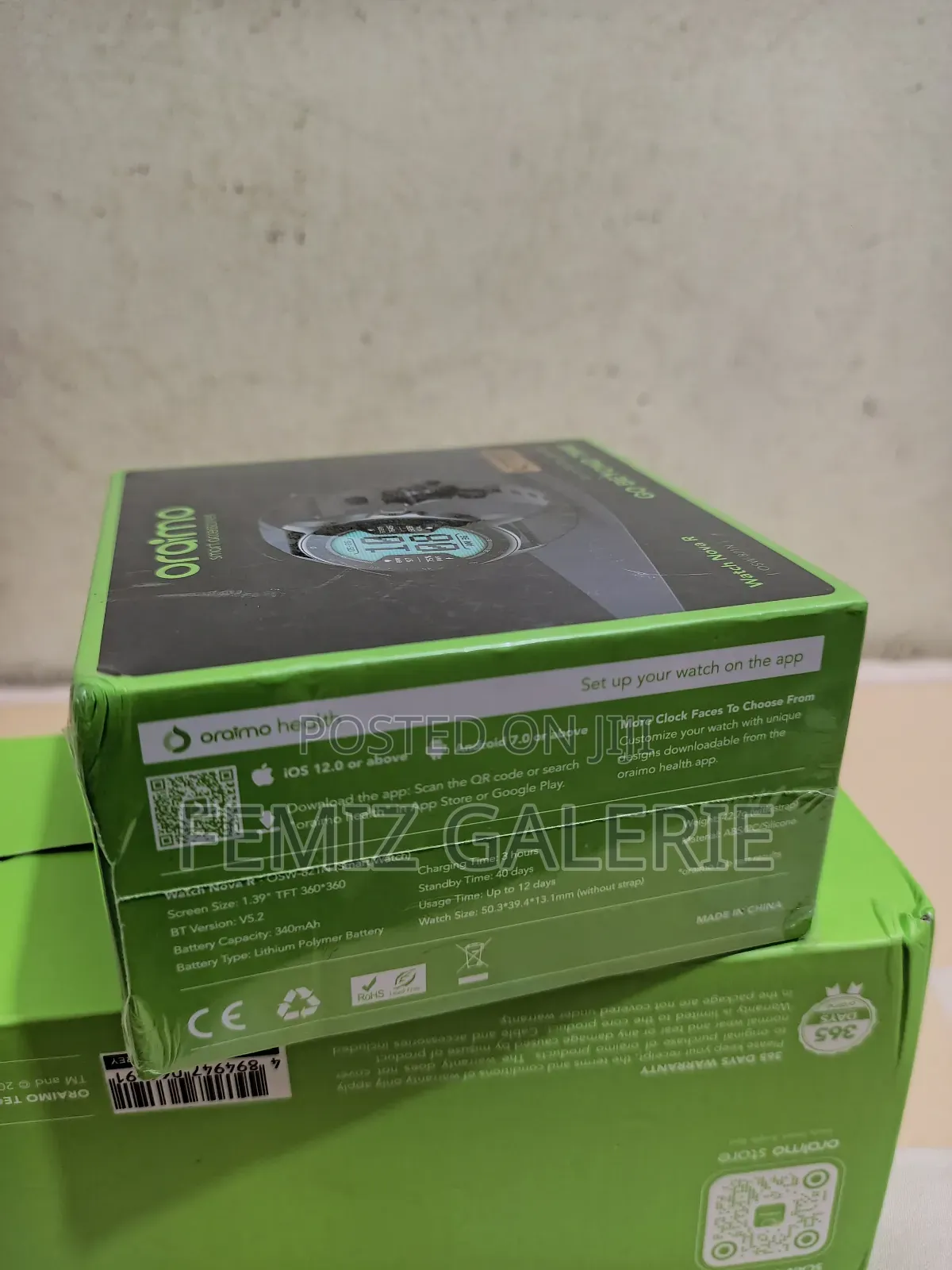 Oraimo Watch Nova R 1.39'' Panda Glass Ip68 Smart Watch
