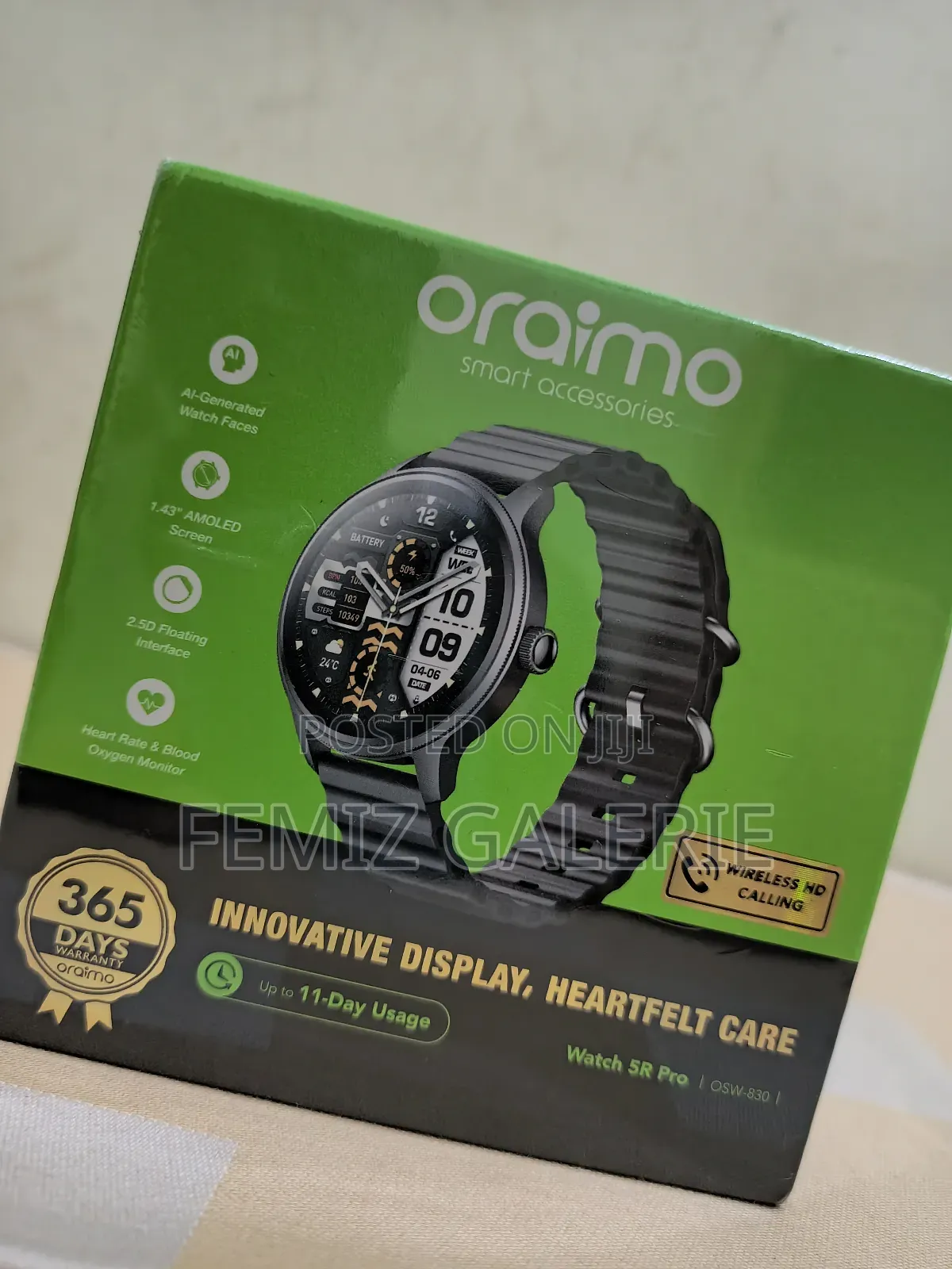 Oraimo Watch 5r Pro 1.43" Amoled 2.5d Smart Watch