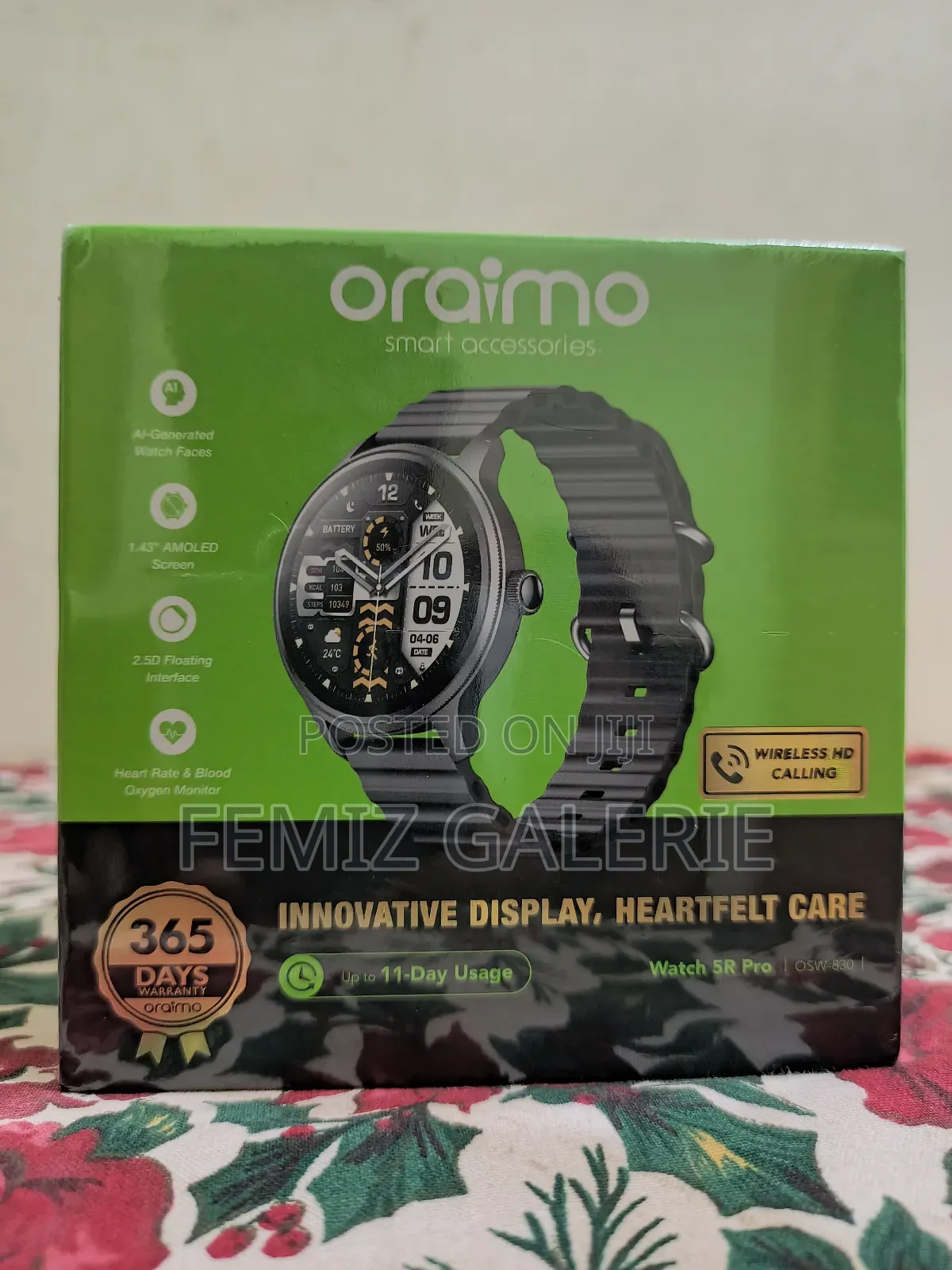 Oraimo Watch 5r Pro 1.43" Amoled 2.5d Smart Watch