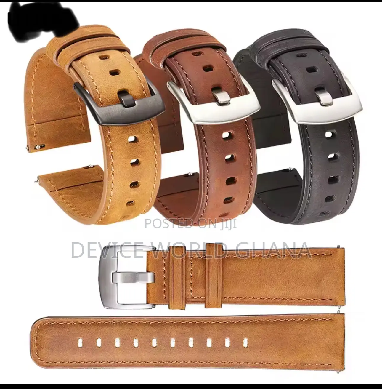 Uthi Leather Strap for Samsung Watches Fossil Oriamo Huawei