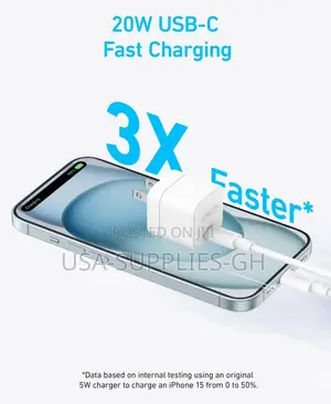 Anker 20w Usb C Fast Charger Block With 5ft Cable From Usa