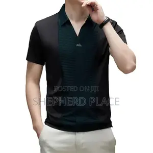 Gureitojp Black/White Polo Shirt, Short Sleeve, Business,