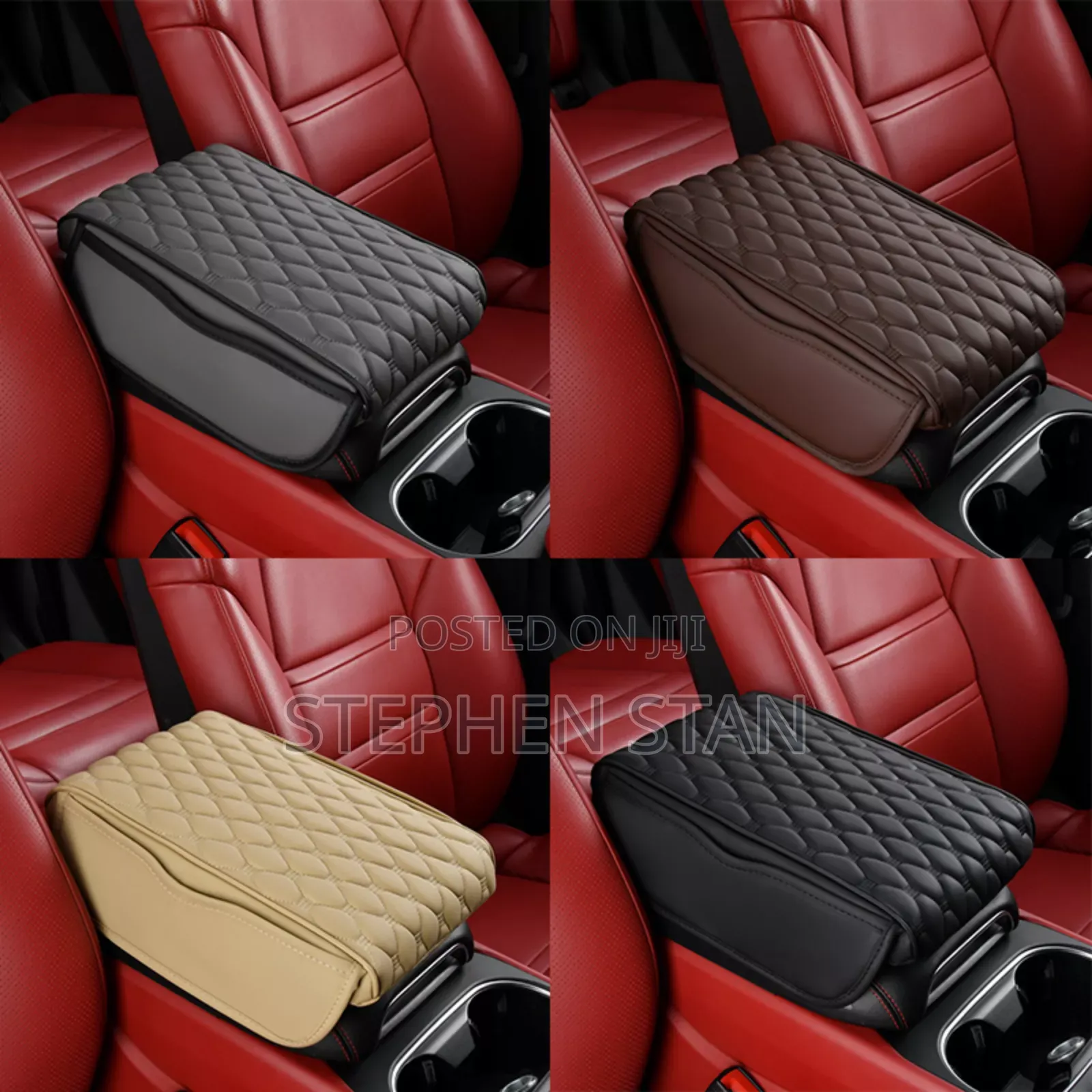 Premium Car Center Armrest Cushion With Storage Pocket