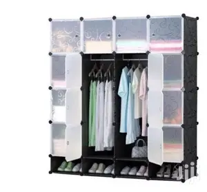 Photo - 20 Cubes Plastic Wardrobe + Shoe Rack