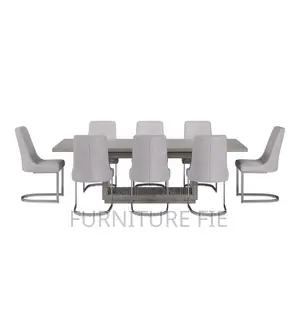Tivie 9 Pc Dining Set (Rectangular Table + 8 Dining Chairs)