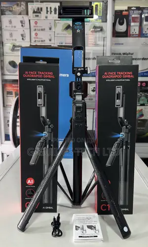 C17 Selfie Stick Ai Face Tracking Quadrapod Gimbal