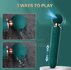 3 in 1 Sucking , Slapping , Thrusting Magic Wand Vibrator