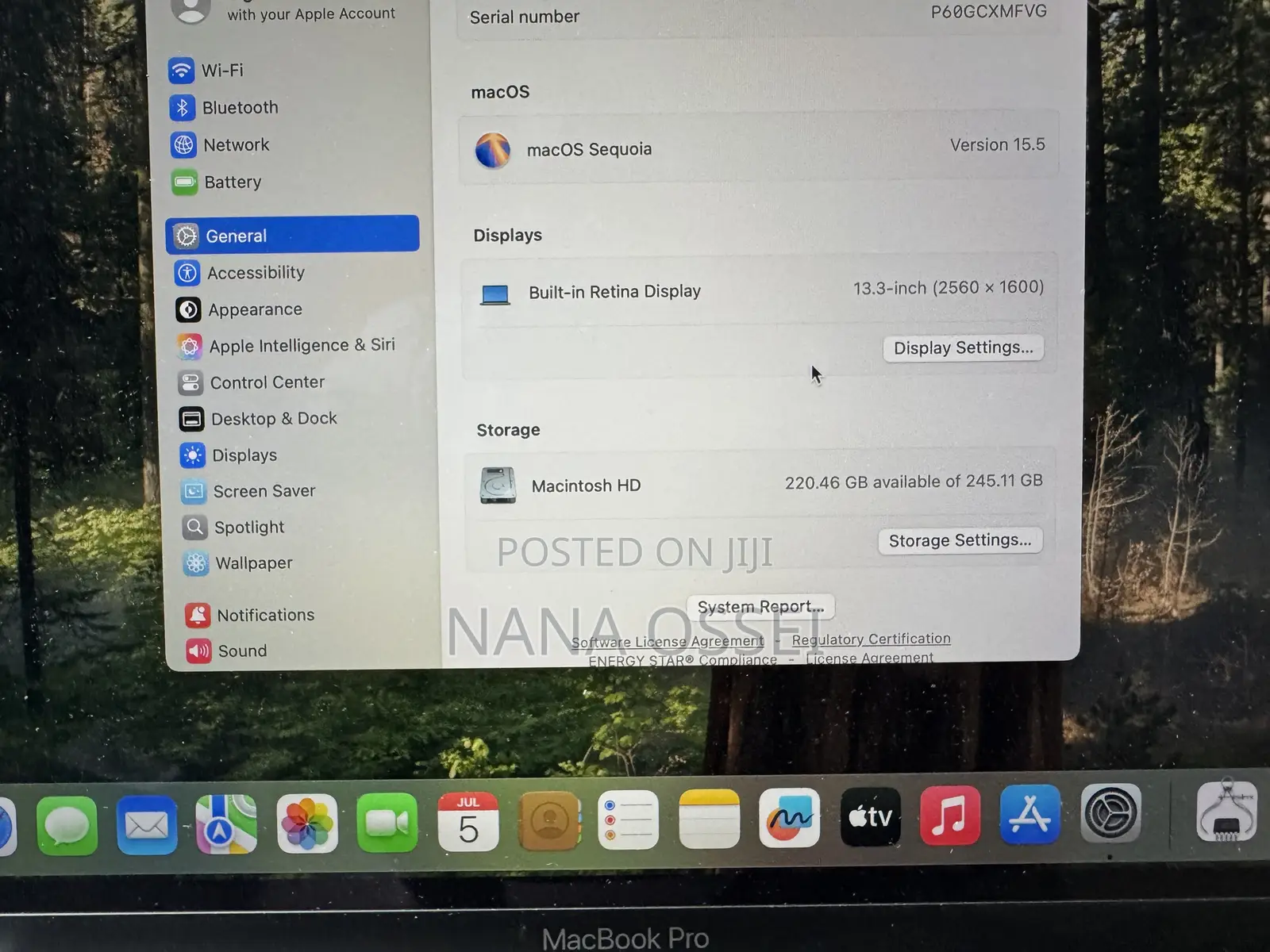 Laptop Apple MacBook Pro 2022 M2 8GB Apple M2 SSD 250GB