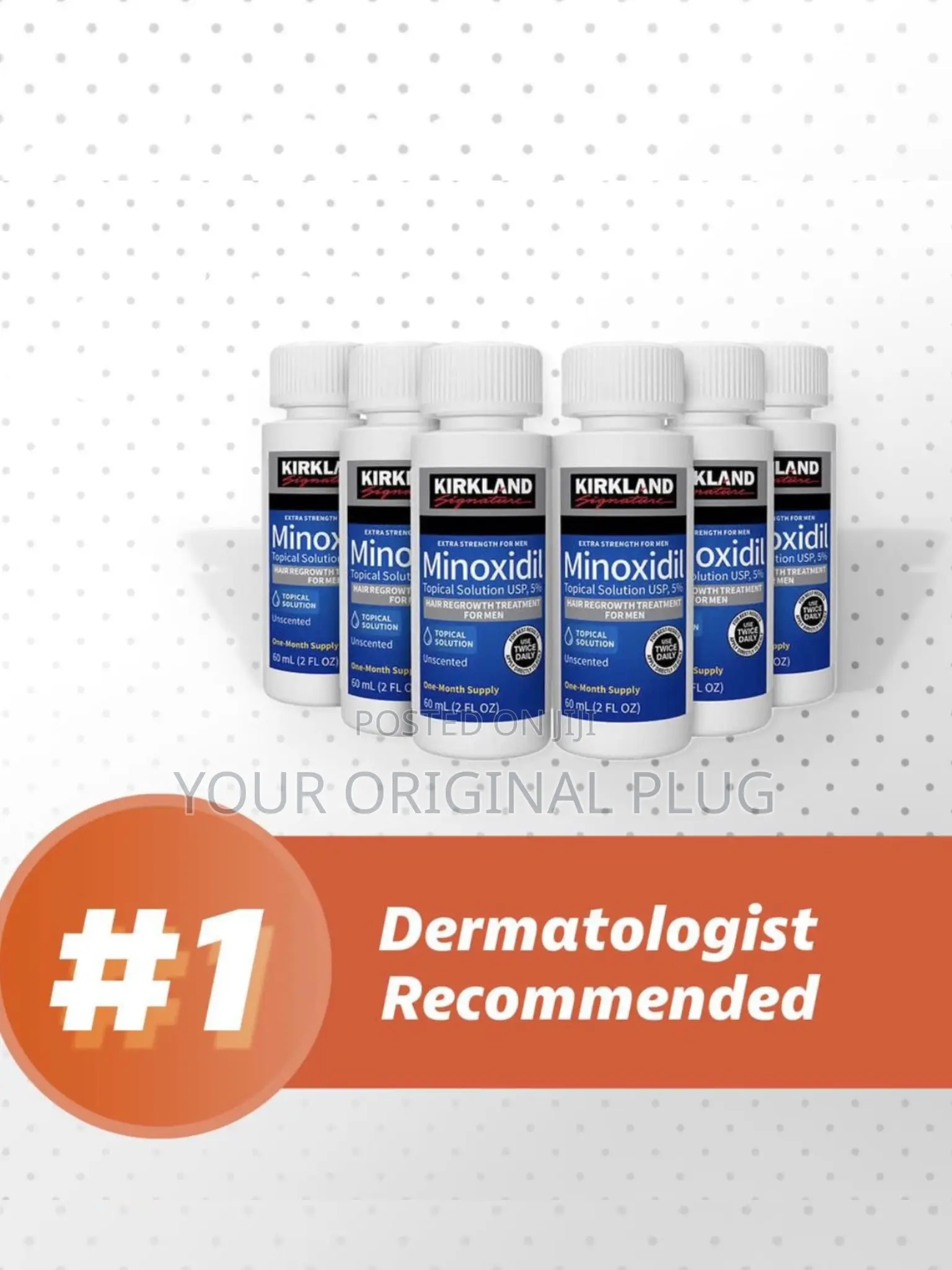 Kirkland Minoxidil 5% Undiluted Effective For Hair Regrowth (Box (1x6)