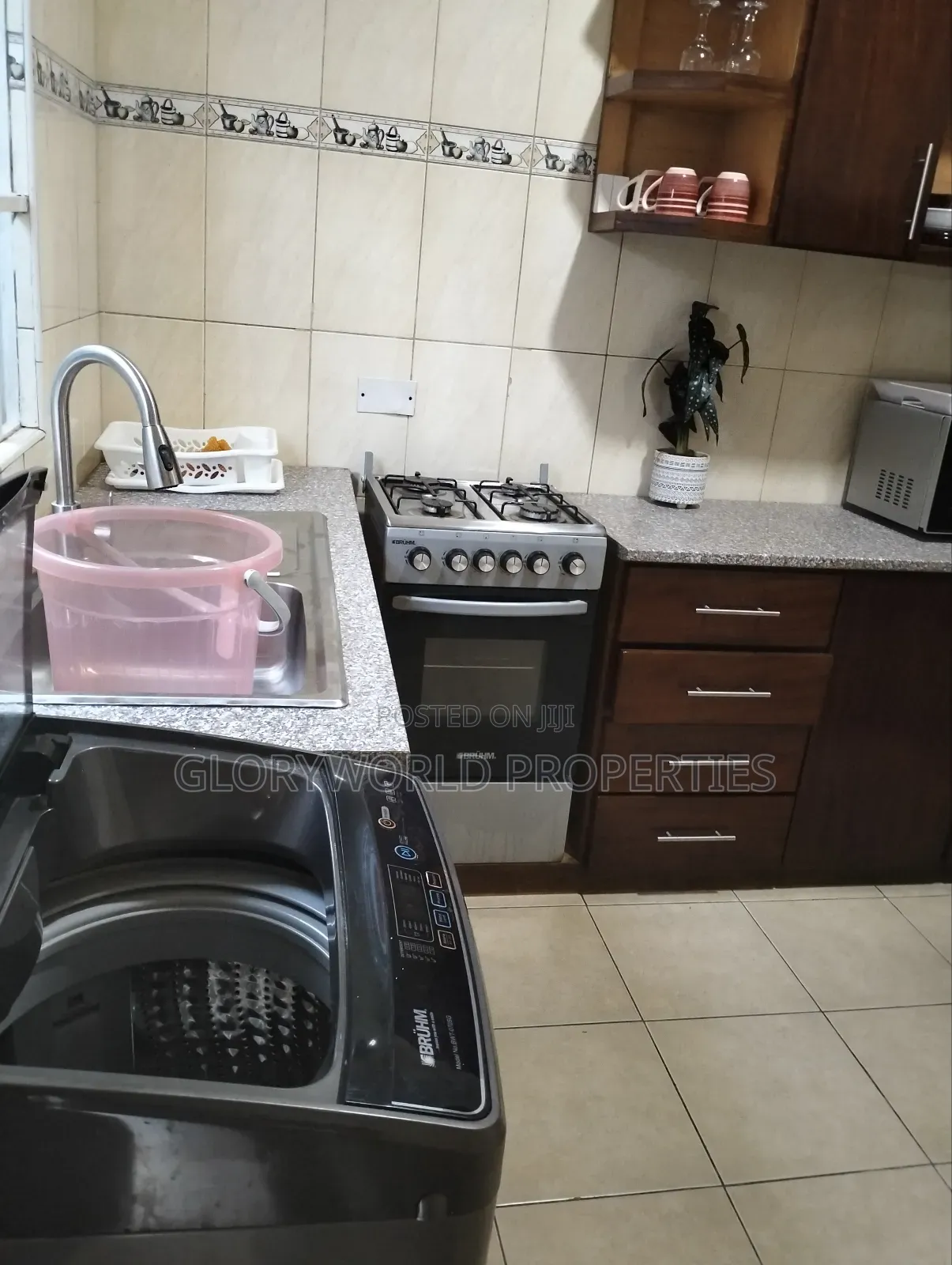Neatly Furnished 2 Bedroom Self Compound for Rent at Spintex