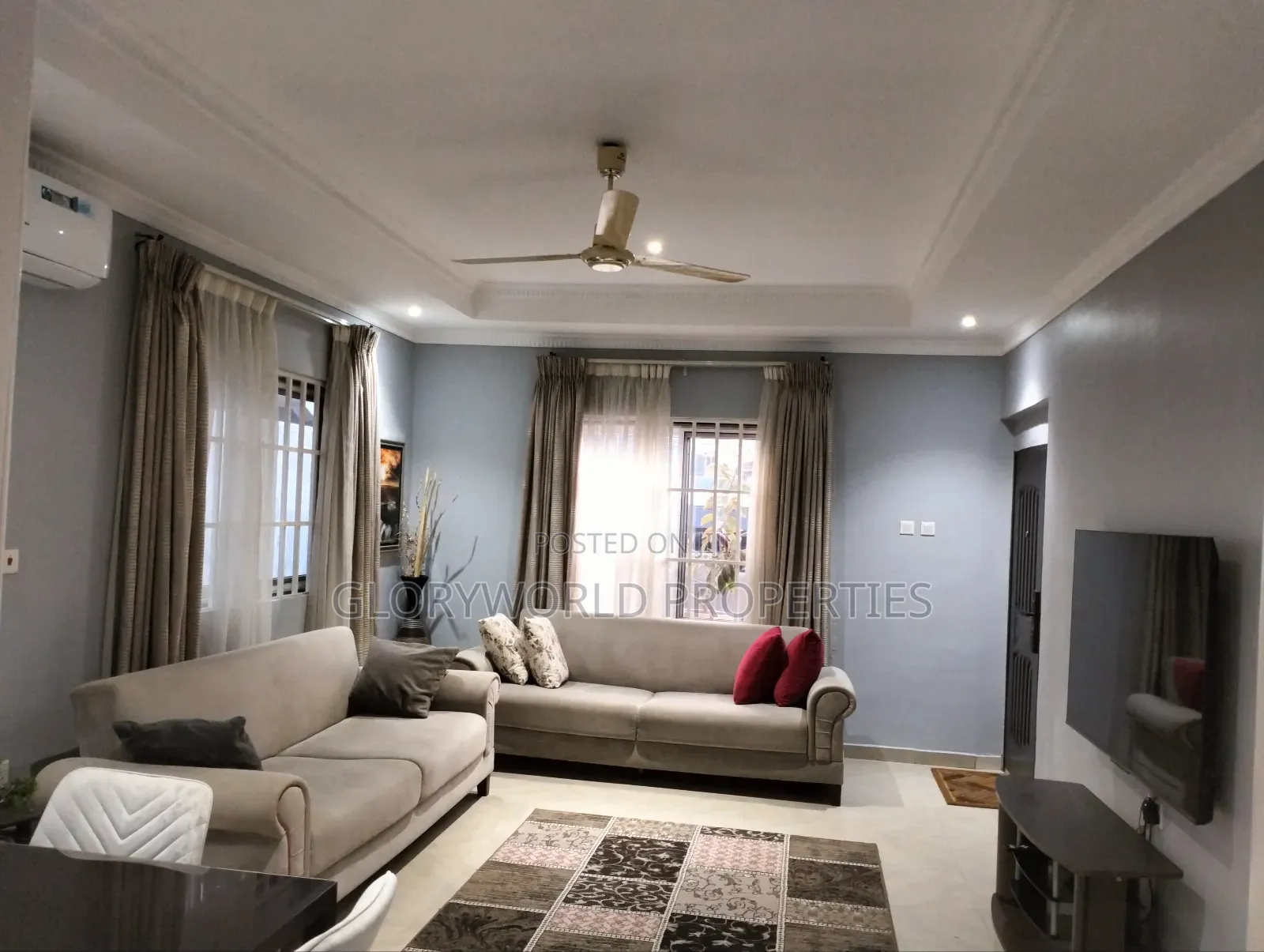 Neatly Furnished 2 Bedroom Self Compound for Rent at Spintex