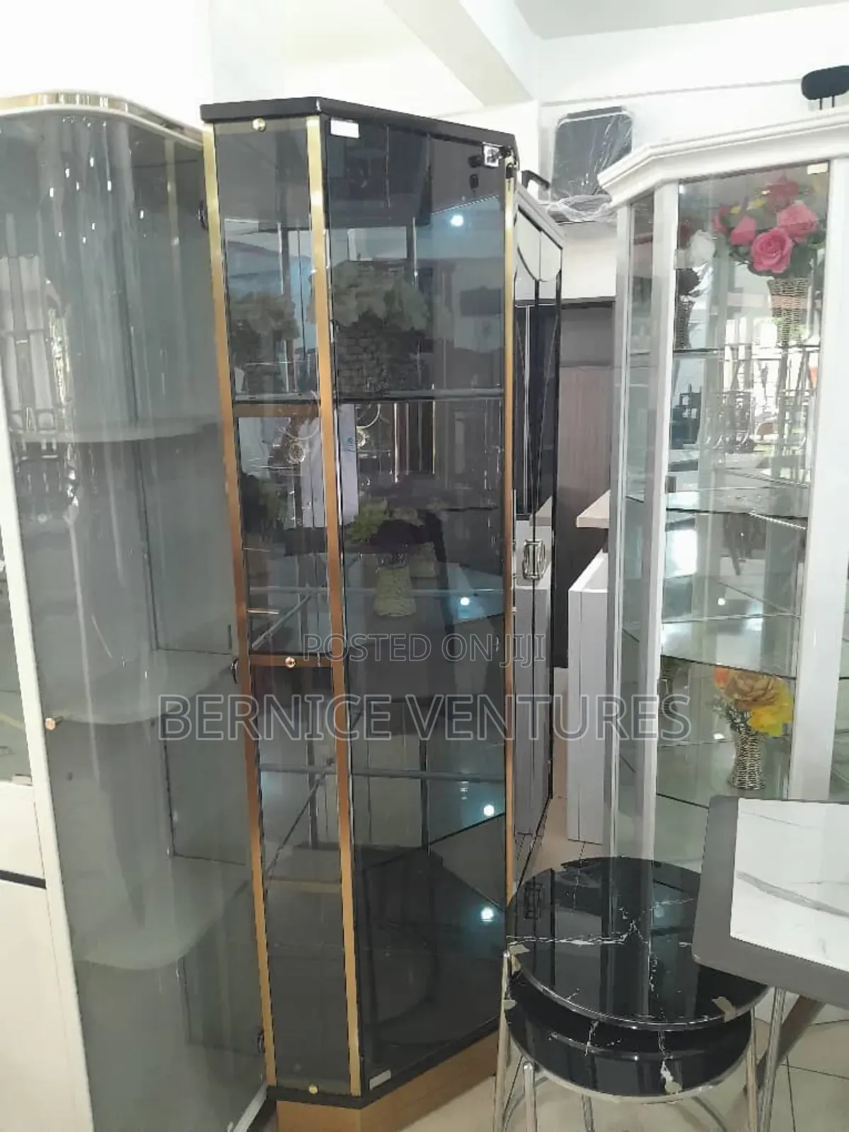 Glass Corner Bar