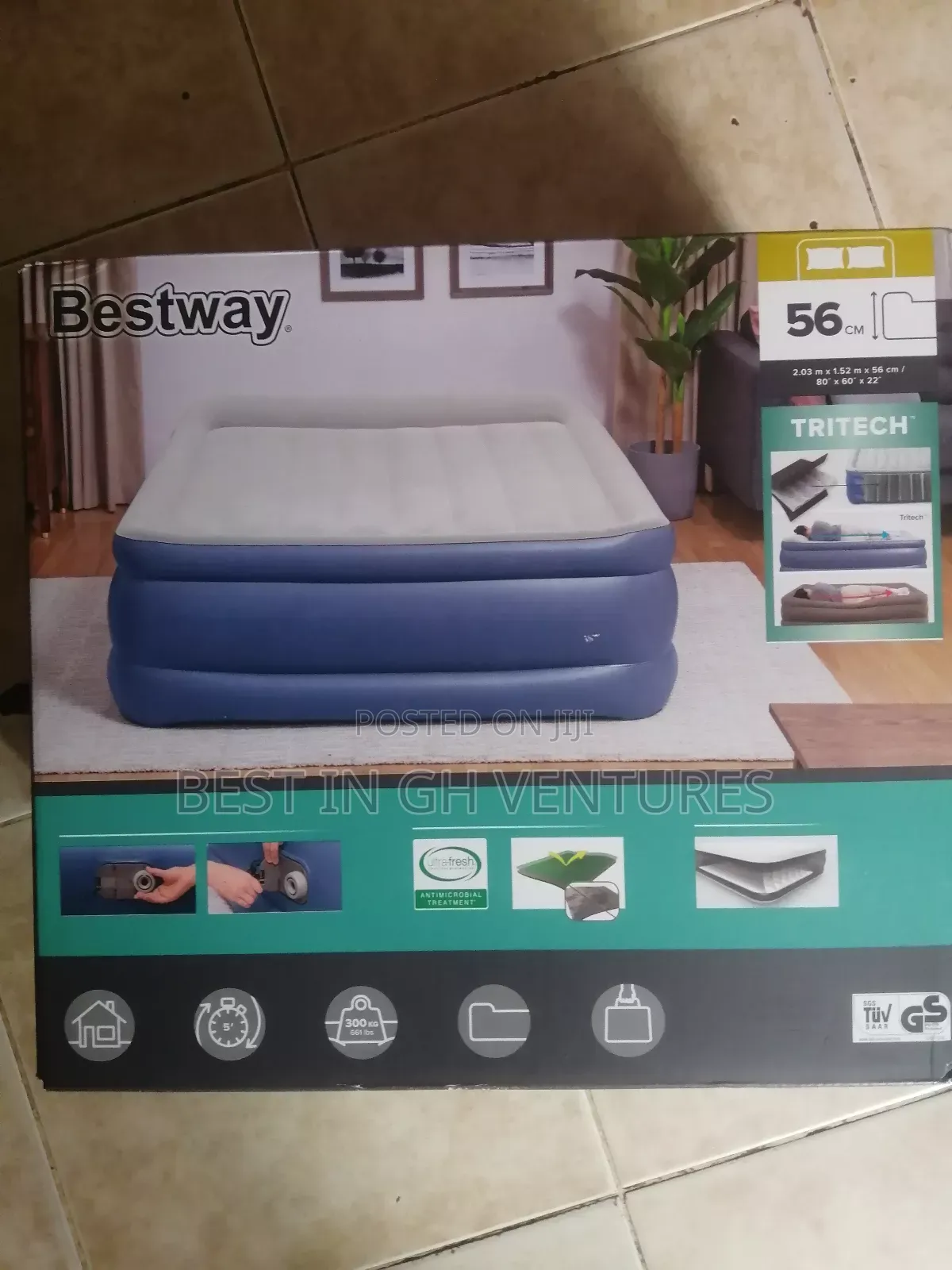 Raised Airbed 56cm