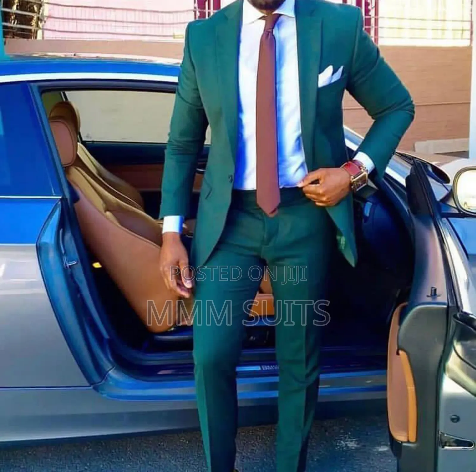 Official 2-Piece Men Suit in Army Green