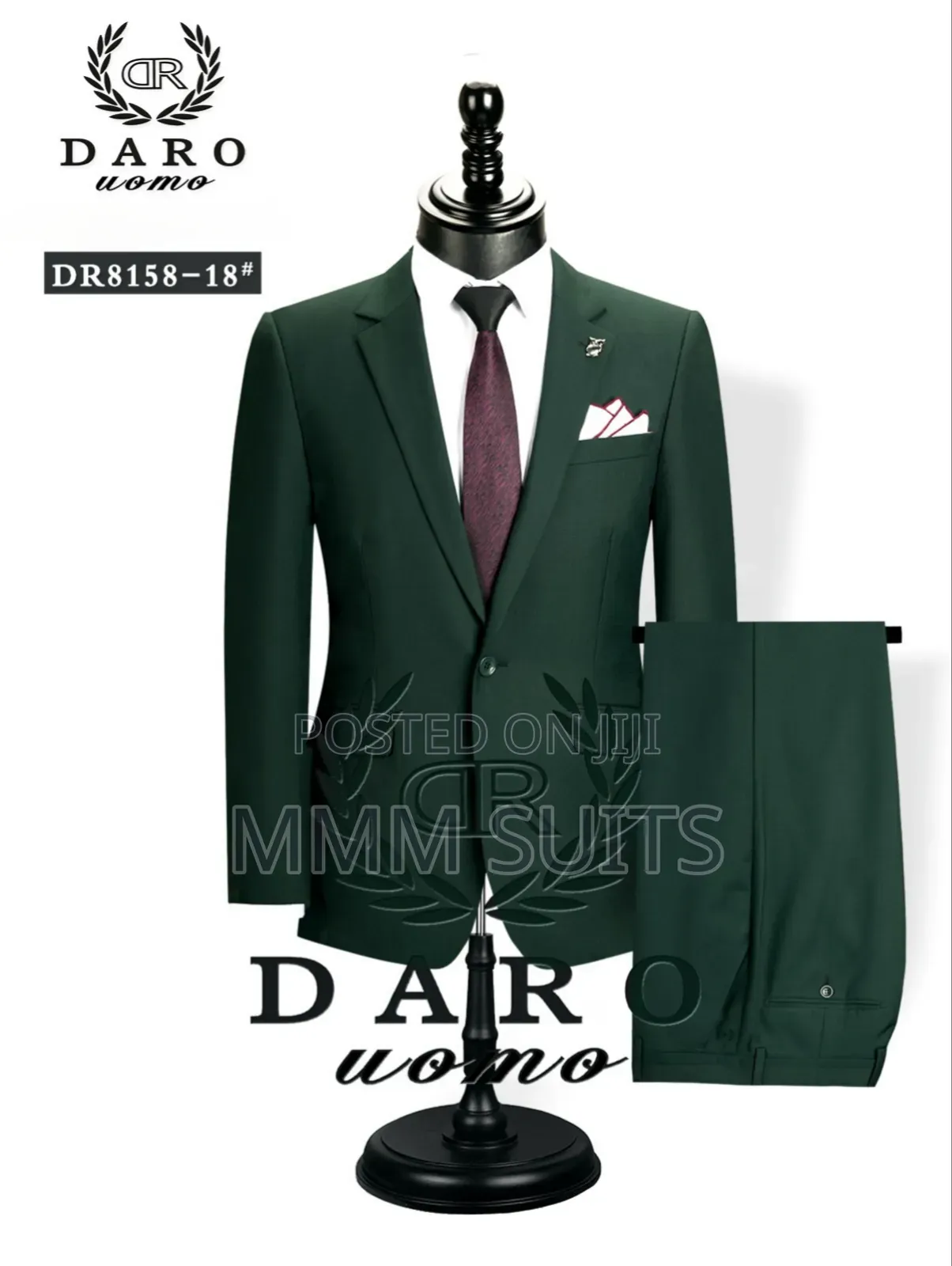Official 2-Piece Men Suit in Army Green