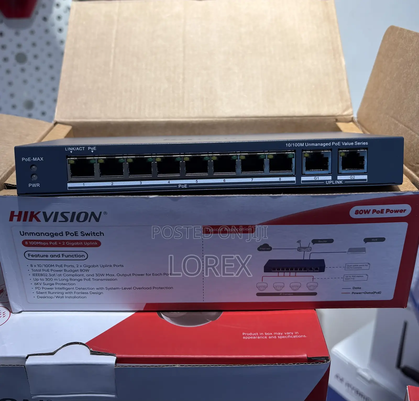 Hikvision 8port Unmanaged Poe Switch+ 2uplink 3e0310p-E/M(b)