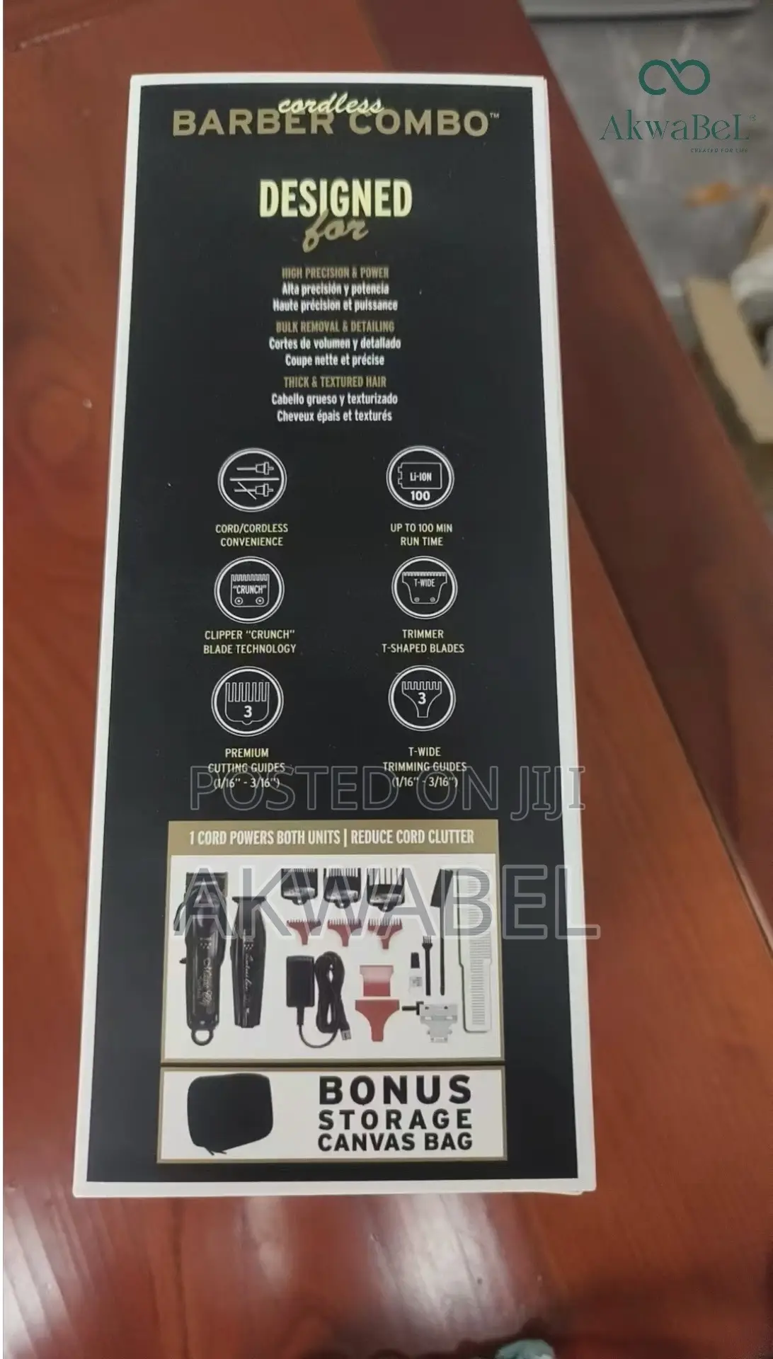Wahl Cordless Barber Combo Black Magic Clamp Detail Trimmer