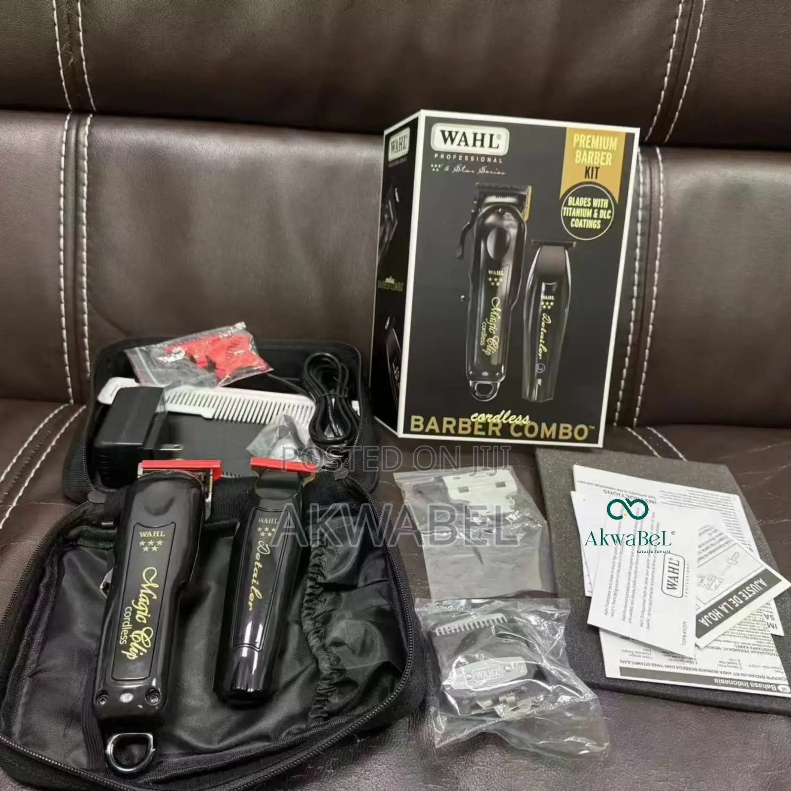 Wahl Cordless Barber Combo Black Magic Clamp Detail Trimmer