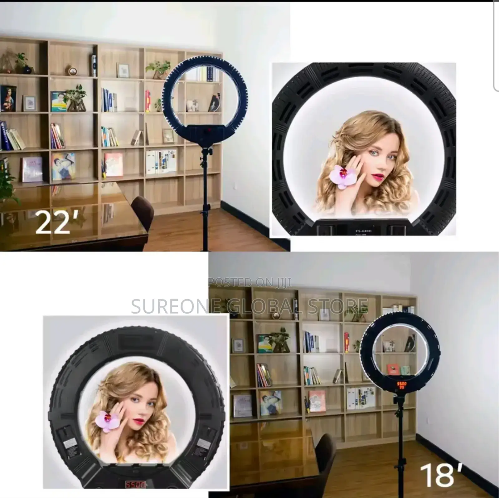 18 Inches Brighter Ring Lighting With Standing