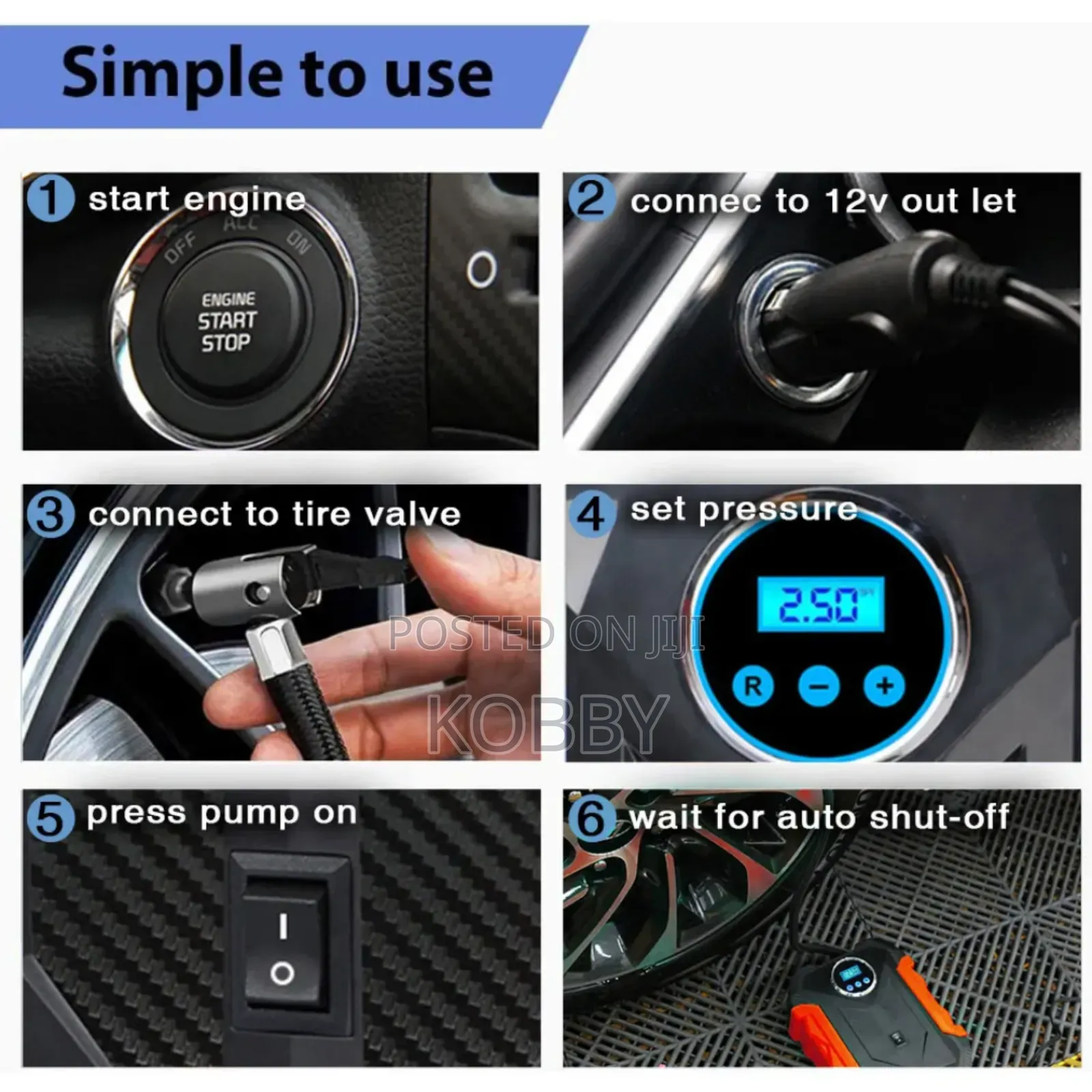 Carsun Air Pump 22 Cylinder Electric Tire Inflator