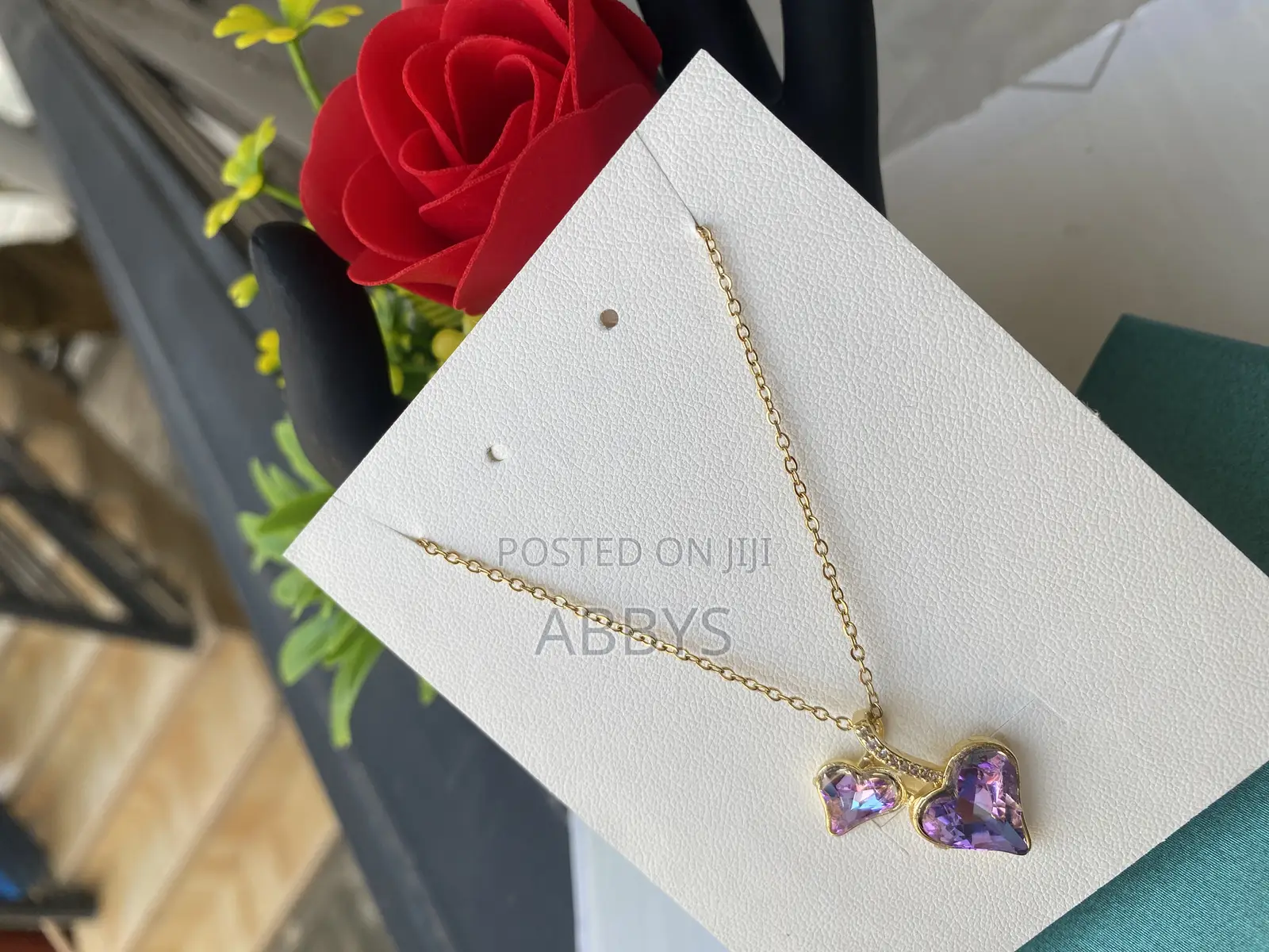 Charming Two-Heart Love Pendant Necklace