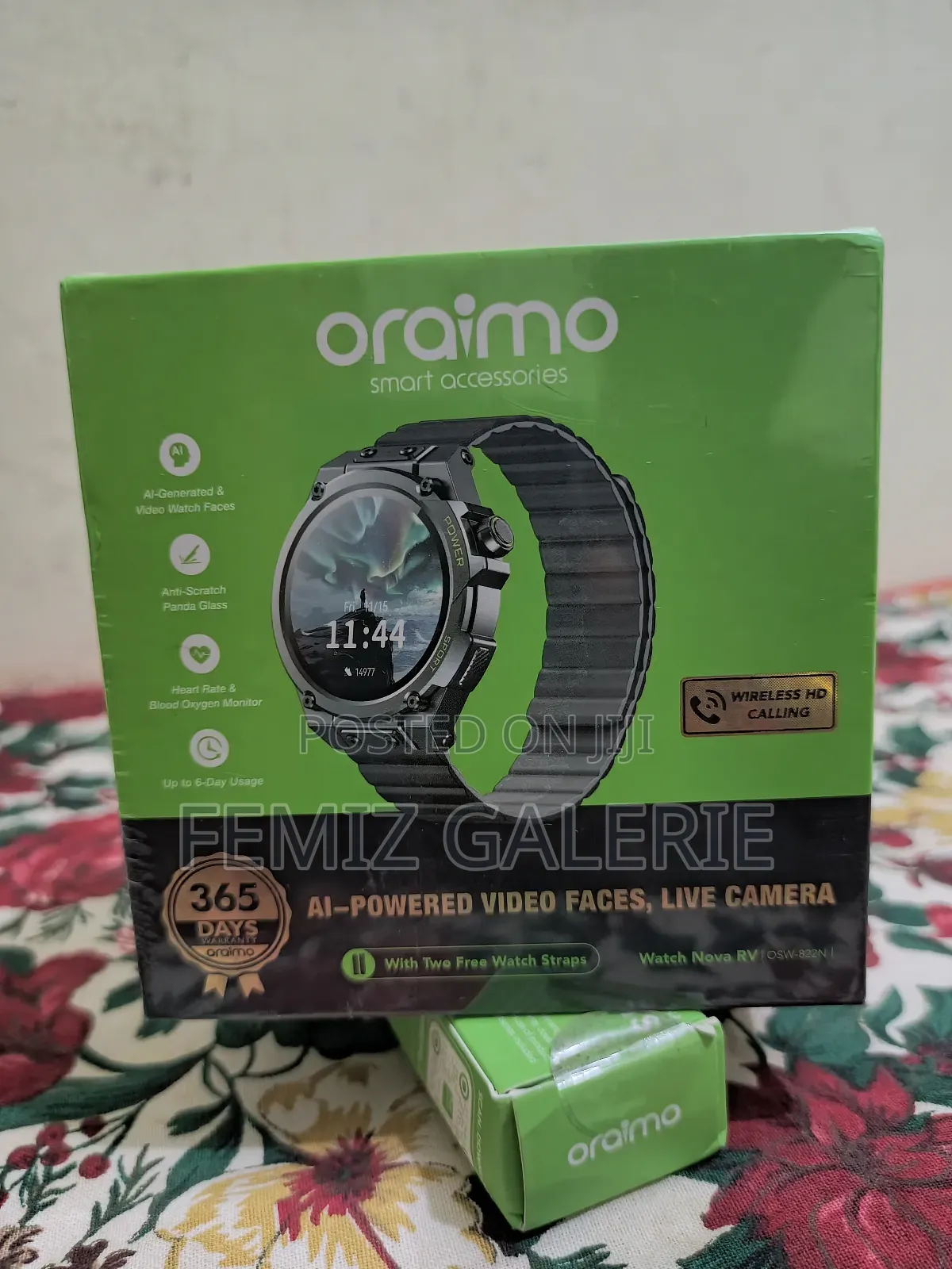 Oraimo Watch Nova Rv 1.39" Hd Video Faces Support