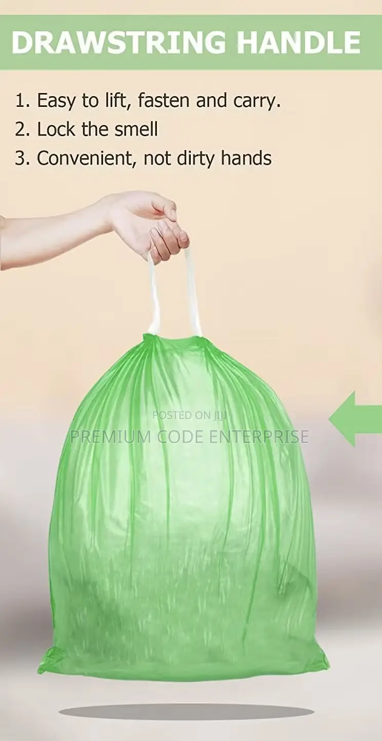 30 Liter Green Bin Liner Bags With Handle – 240pcs Per Bag