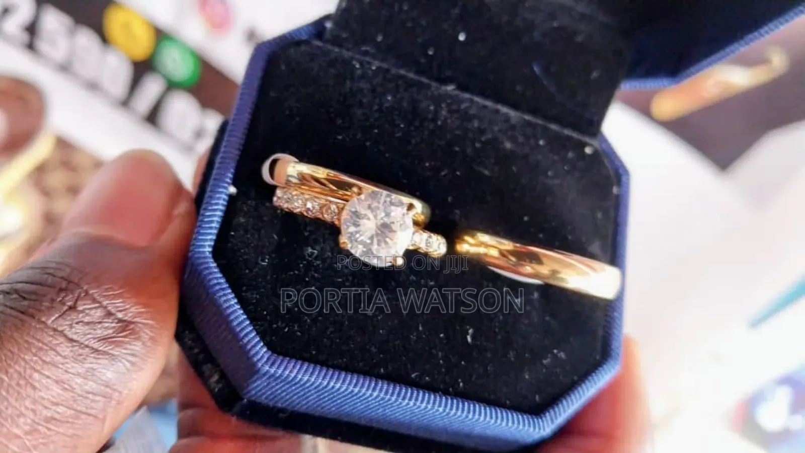 Quality Gold Plated Engagement Wedding Rings