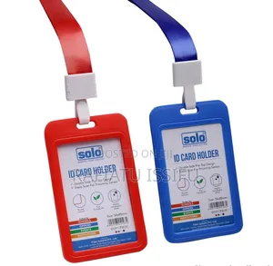 Plastic Name Tags Cardholder With Rope
