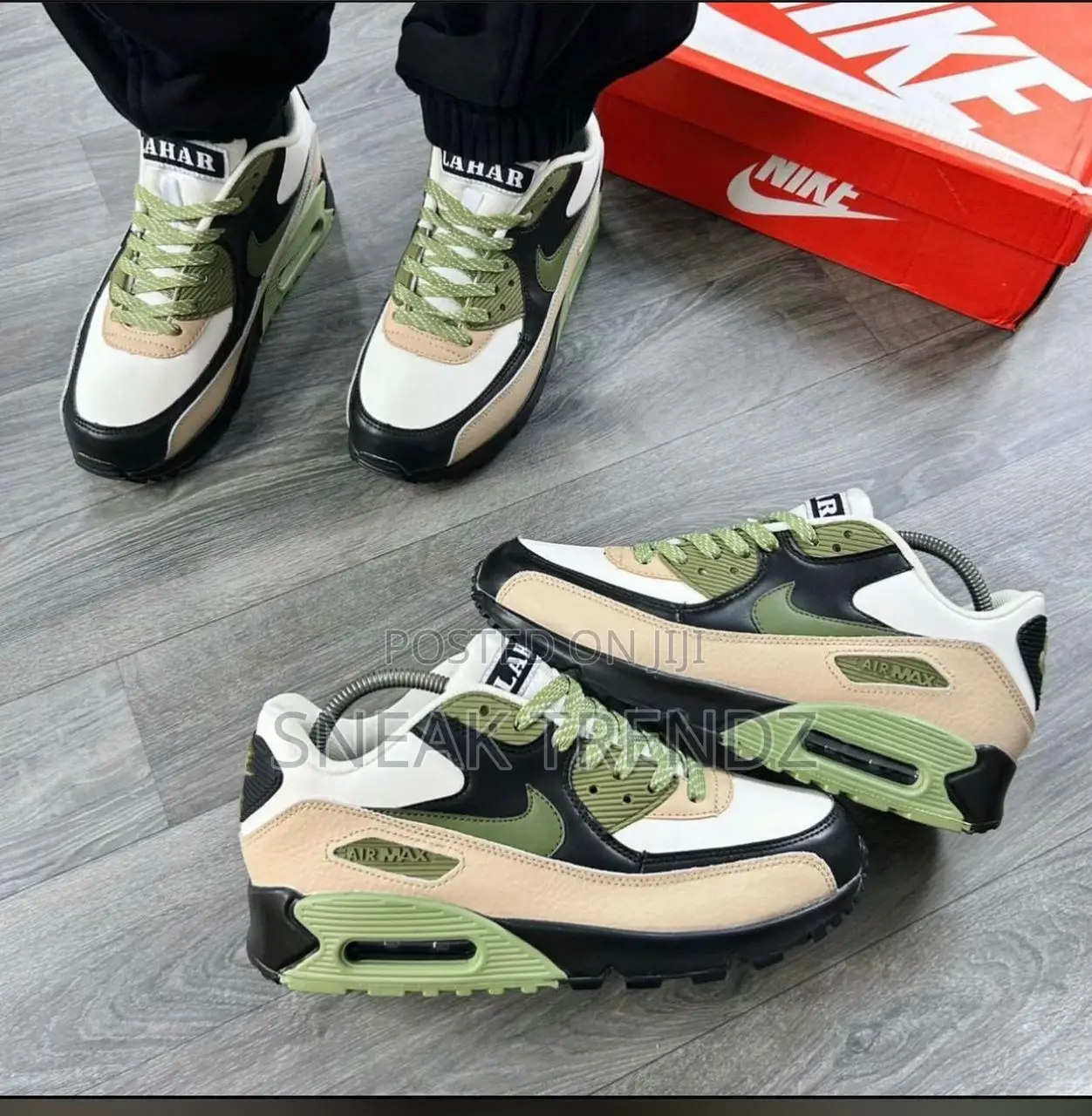 Nike Air Max 90 Cream Black N Green