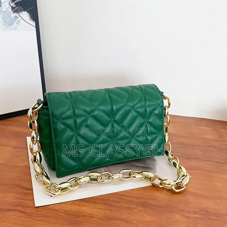 Thick Chain Fashion Embroidery Thread One-Shoulder Handbag