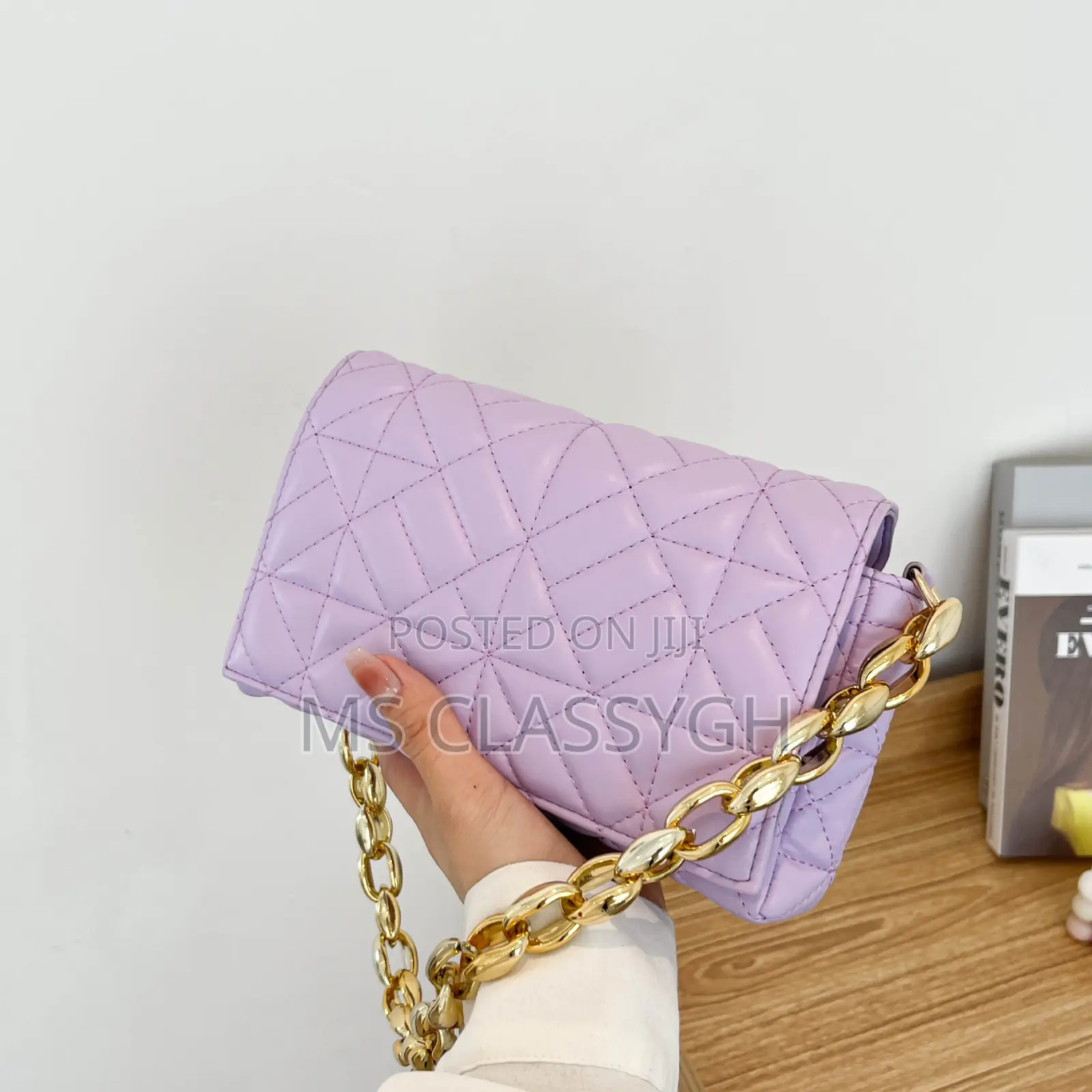 Thick Chain Fashion Embroidery Thread One-Shoulder Handbag