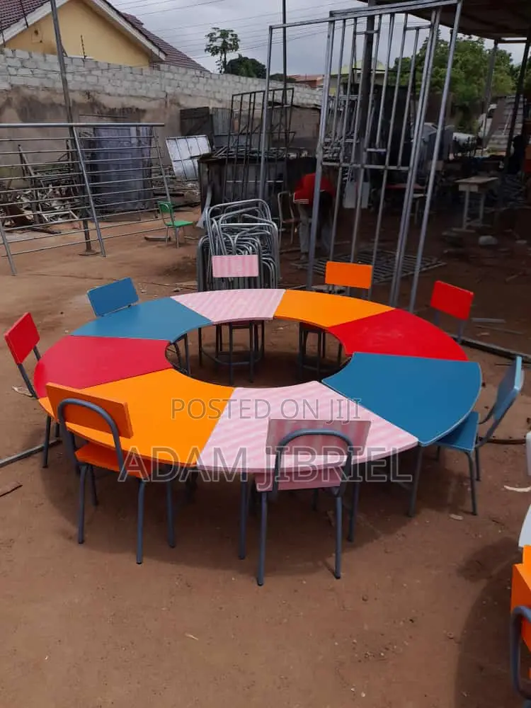 6 Sets Hexagon Student Chairs