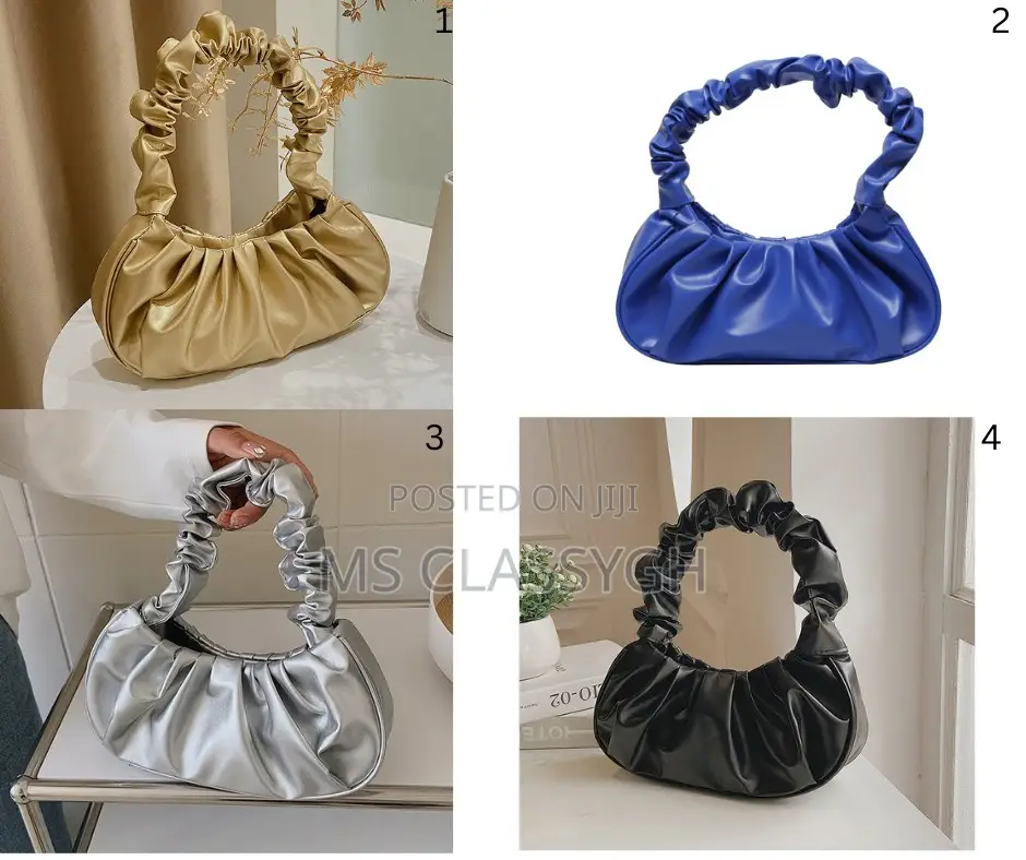 Solid Colors Cloud Pleated Bag Simple Women's Armpit Bag