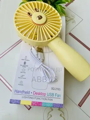Natural Cooling Handheld Usb Rechargeable Lighting Fan