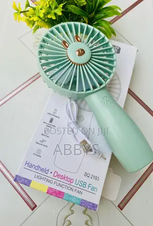 Natural Cooling Handheld Usb Rechargeable Lighting Fan