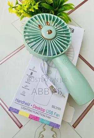 Natural Cooling Handheld Usb Rechargeable Lighting Fan