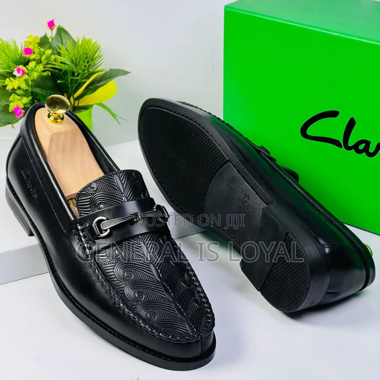 Clarks Black Flat Sole Shoe